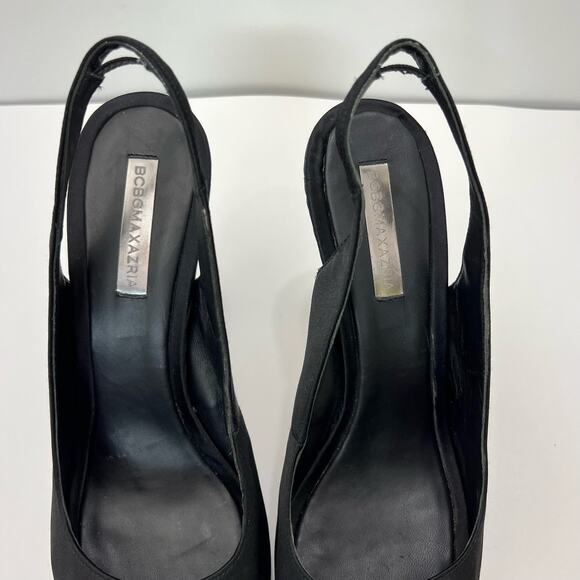 BCBGMAXAZRIA Ma-Lady Satin Embellished Platform Stiletto Heels | Size: 10B - Picture 7 of 15